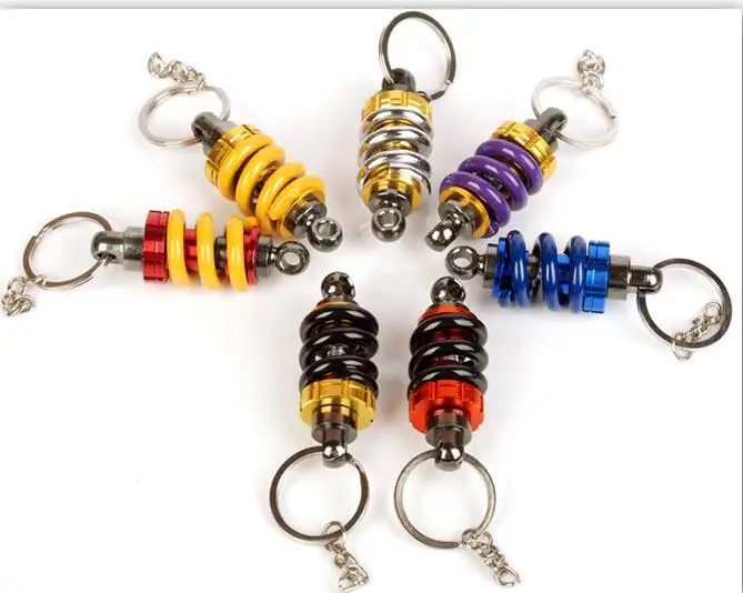 Креативный автомобильный пружинный брелок для тюнинга амортизатор регулируемый