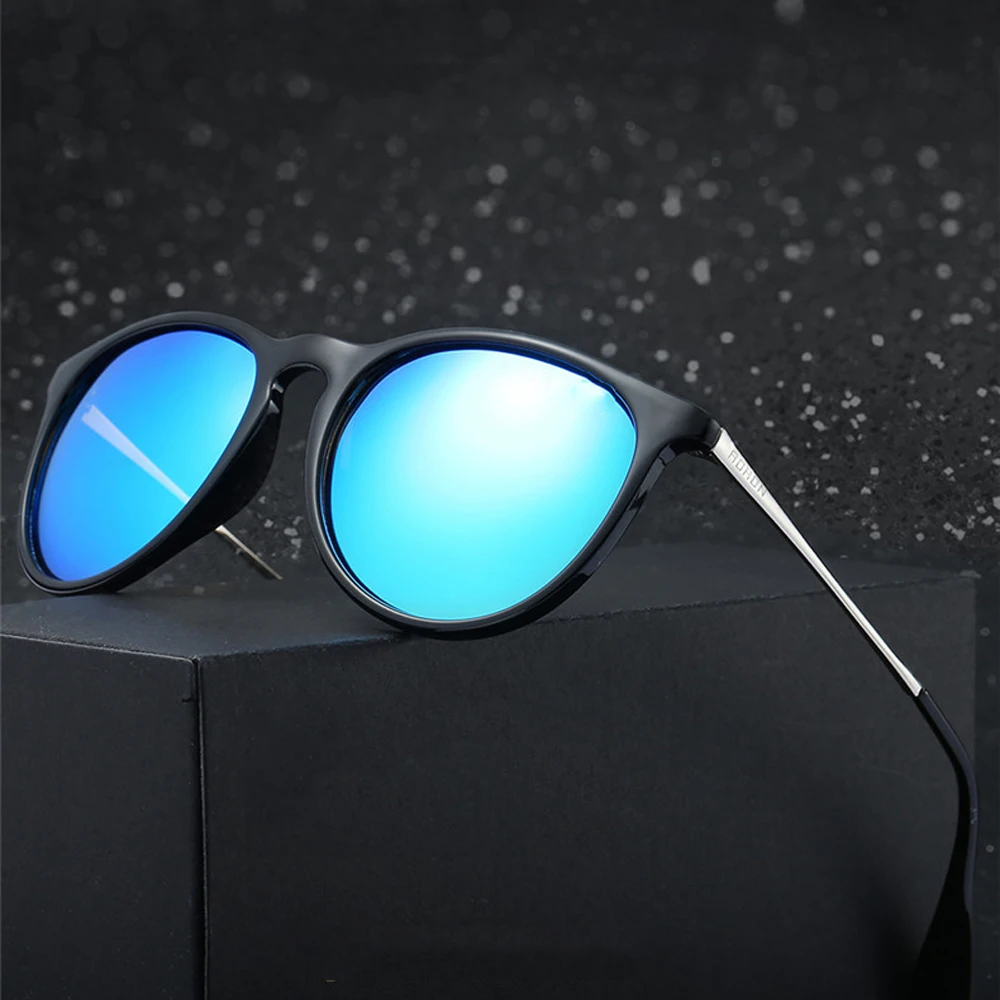 

High-end Pilot Round Driver Sun Glasses Polarized Mirror Sunglasses Custom Made Myopia Minus Prescription Lens -1 to -6