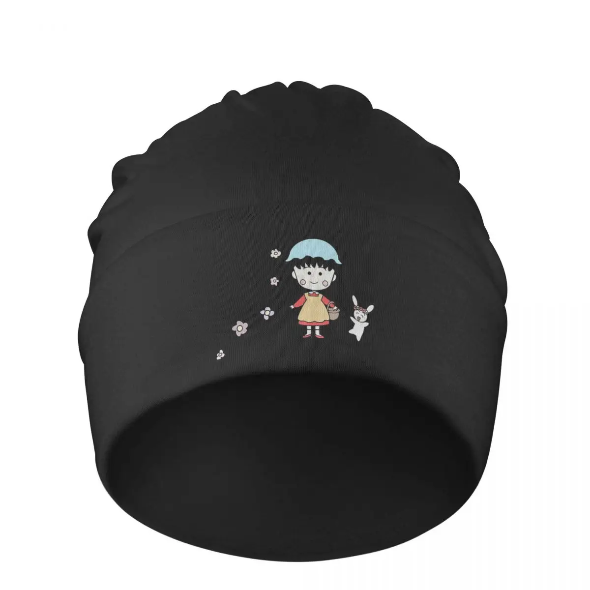 

Милая шапка Chibi Маруко-тян для девушек, облегающие шапки, вязаная зимняя теплая шапка с цветами, шапки, мужская женская уличная Лыжная шапка