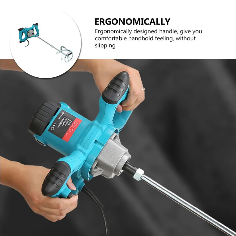 

1 Set Electric 6-speed Industrial Mixer Adjustable Paint Cement Stirrer UK Plug