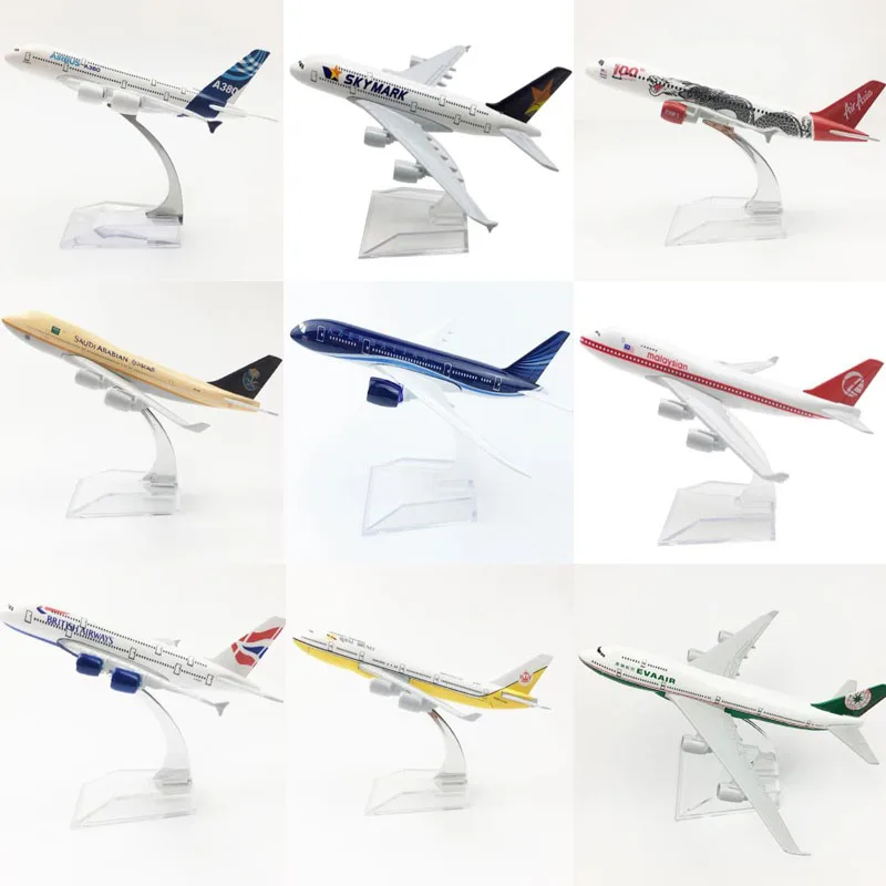 

Набор подарочных игрушек Airbus A380, модель B737 металлическая модель самолета, 16 см, 747, из Кореи/Великобритании/KLM/Air