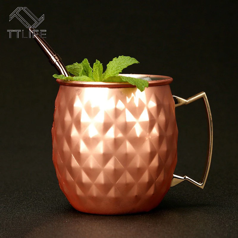 TTLIFE Новый 500 мл 304 нержавеющая сталь новый однослойный ананас коктейльное стекло