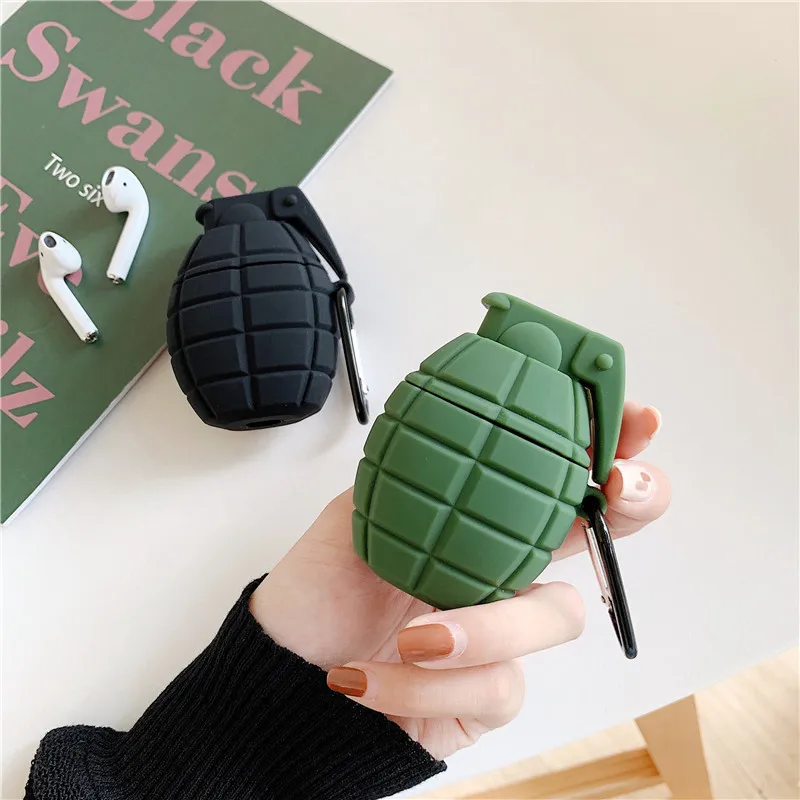 Для AirPods 1 2 Чехол 3D PUBG милый мультяшный Мягкий силиконовый чехол для беспроводных