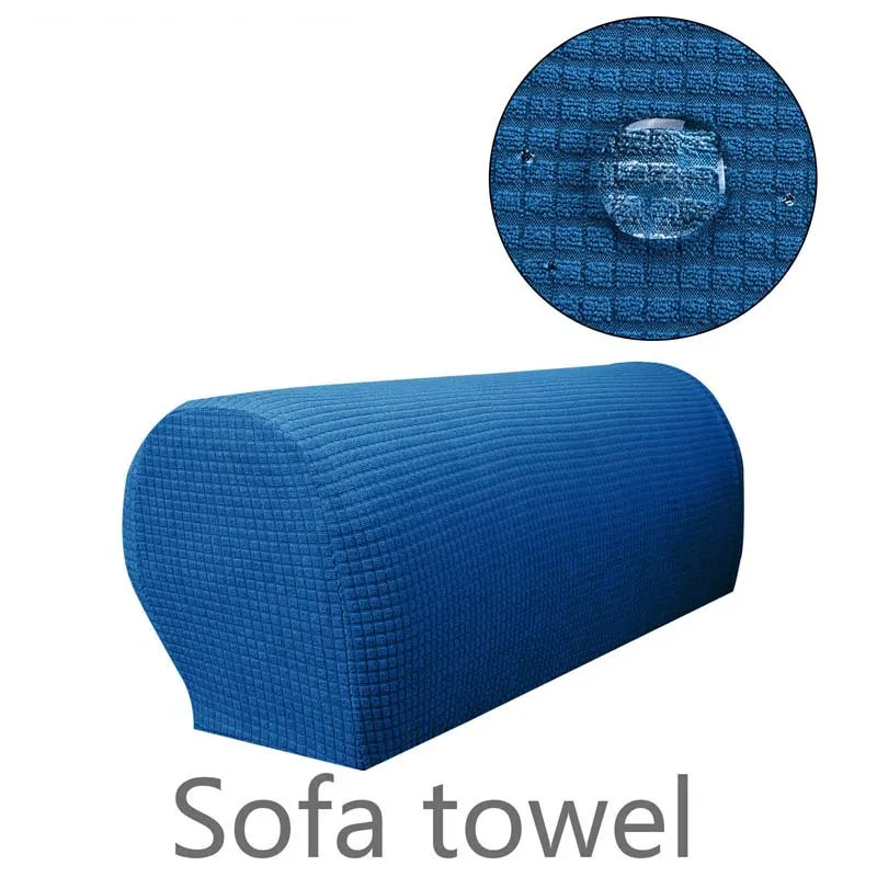 2pcs/Set Plaid Sofa Armrest Towel Chair Furniture Protector Polar Fleece Cover Waterproof Thickened Removable Slipcover | Дом и сад