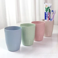 wheat round gargle cup lovers brushing cup plastic cup creative toothbrush cup