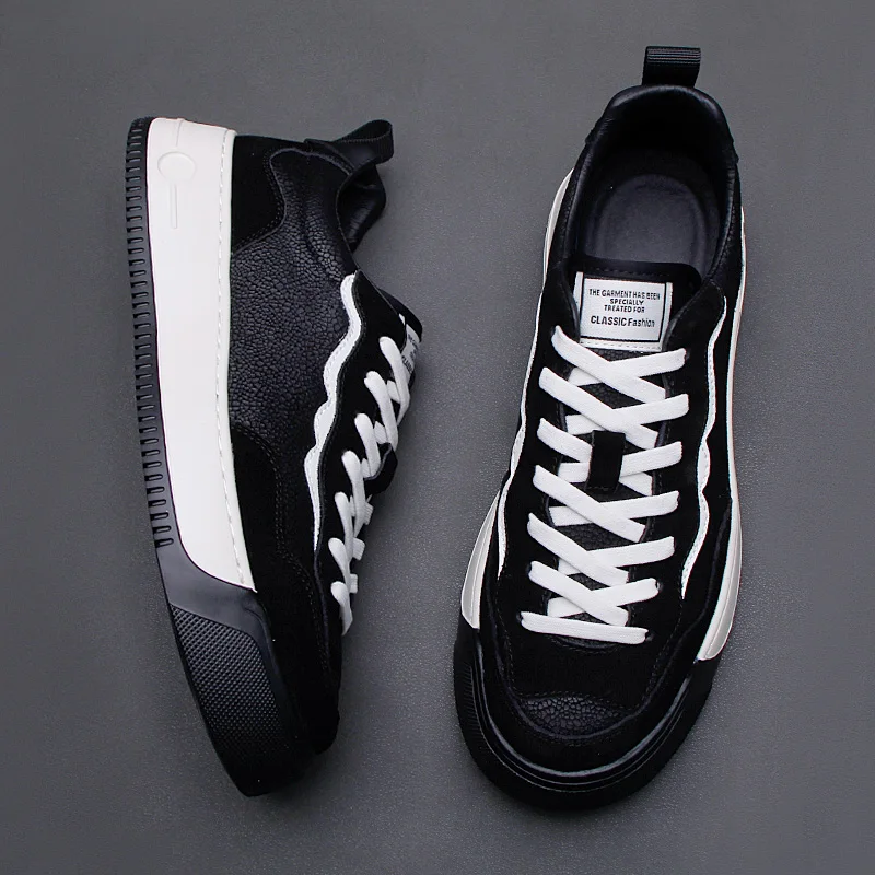 

Autumn 2021 fashion shoes Men's shoes retro sports shoes Leather matching color Forrest Gump shoes fashion casual board shoes