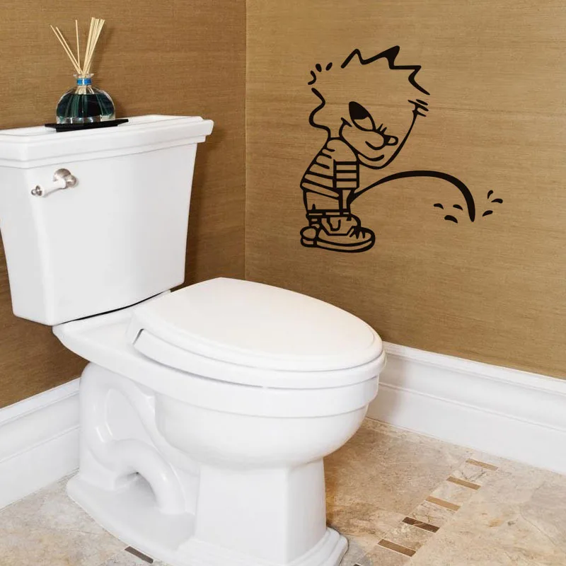 Забавное украшение для ванной комнаты наклейки на дверь и стекло настенные дома