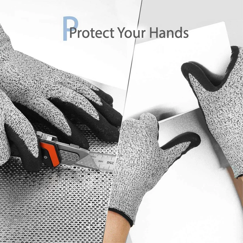 

Level 5 Cut Resistant Gloves with 7Pcs Masonry Multi-Functional Glass Drill Bit