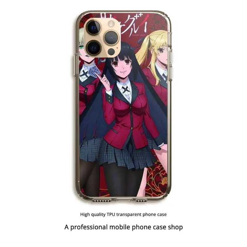 

Kakegurui Jabami Yumeko Phone Case Clear Cover For Iphone 5 6 7 8 11 12 plus XR X XS SE2020 11/12PRO Max Transparent Cases