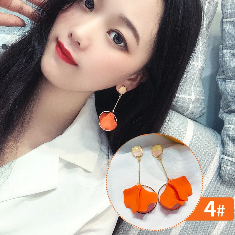Aretes de mujer; Новинка года; корейские модные оранжевые летние каникулы; стильные серьги с кисточками; Эффектные серьги для женщин