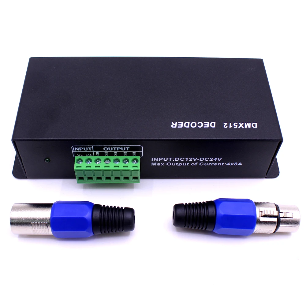 DC12 24V DMX512 декодер светодиодный контроллер 3CH 4 канальный драйвер RGB/RGBW для 5050 3528 RGB