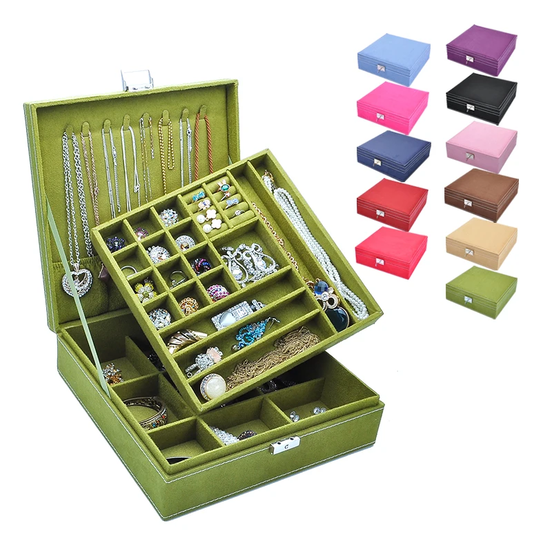 Переносная дорожная коробочка для украшений 1 шт. ящик хранения косметики ретро