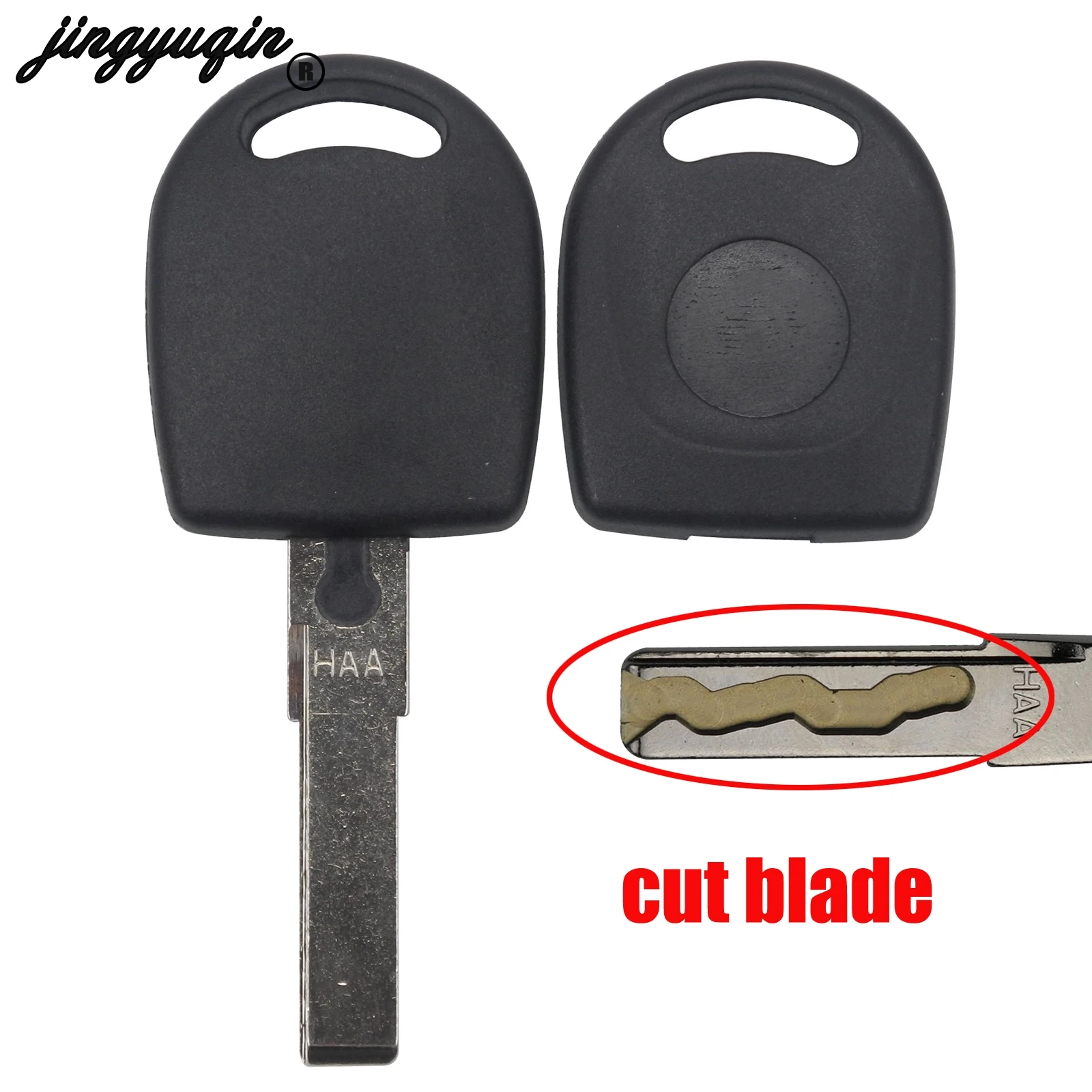 Jingyuqin для VW Polo Golf SEAT Ibiza Leon SKODA Octavia Chip shell Cut/Uncut Hu66 Blade Transponder Key чехол с чипом ID48|Ключ