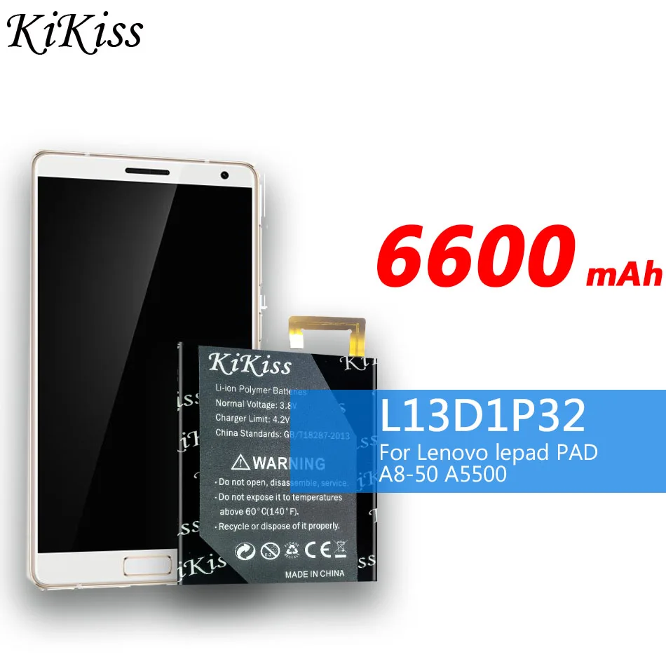 Аккумулятор большой емкости для Lenovo L13D1P32 6600 мА · ч Lepad A5500 Tab A8 50. Бесплатный Код