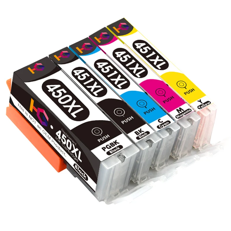

5PCS Compatible PGI 450 CLI 451 Ink cartridge For Canon PIXMA IP7240 MG5440 MG6340 MX924 MG7140 MG6440 MG5540 Printers