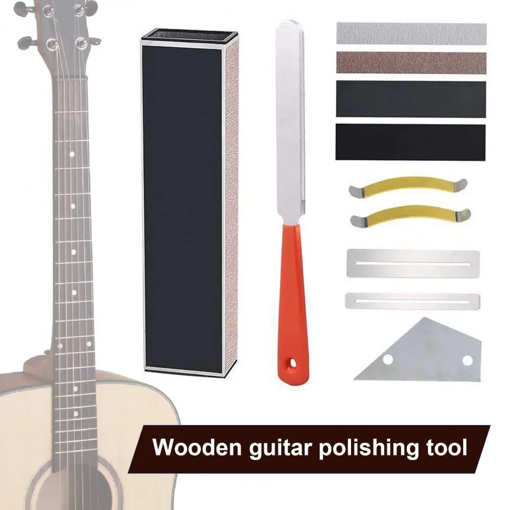 

1 Set Guitar Leveling Set Helpful Guitar Luthier Tool Kit Included File Fingerboard Compact Guitar Tools Kit