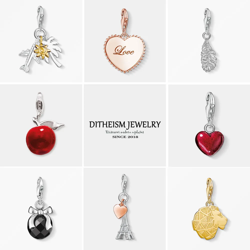 Подвески с красным яблоком 2018 модные ювелирные украшения из стерлингового