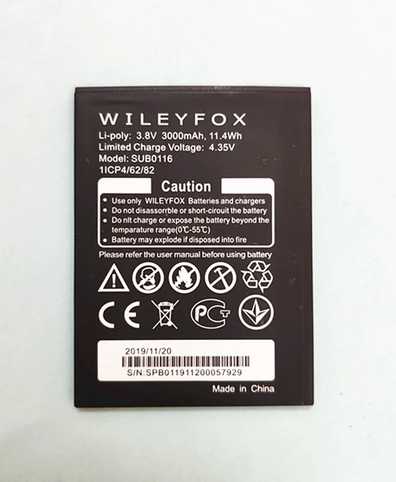 B TAIHENG 3000mAh SUB0116 аккумулятор для телефона WILEYFOX Wileyfox Spark X|Аккумуляторы мобильных