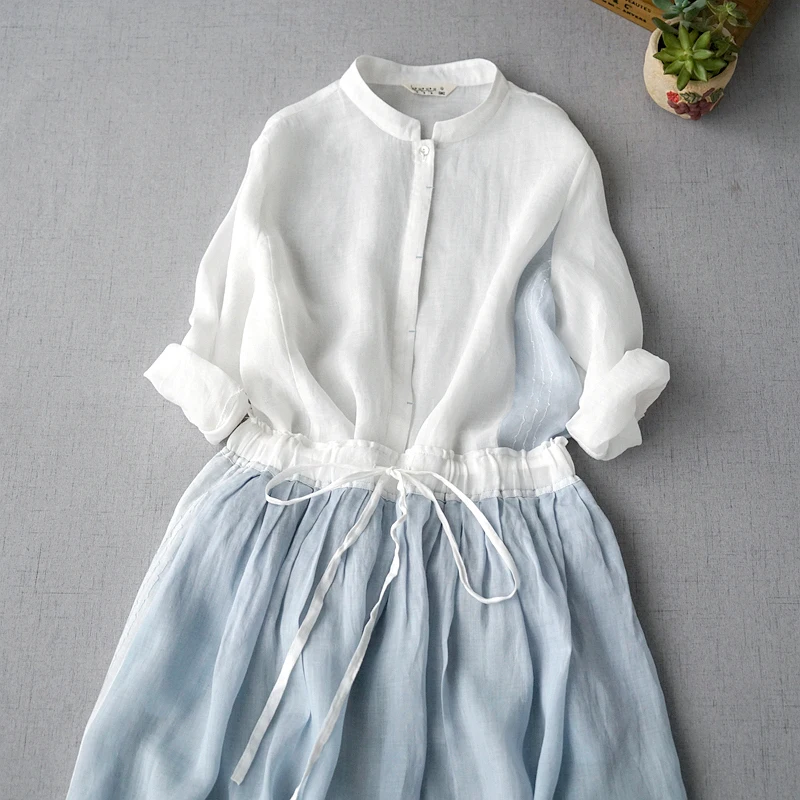 Летняя женская Повседневная Свободная юбка в стиле фотографий контрастные