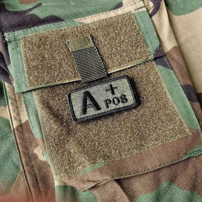 Нашивки типа крови тактические полосы A + B AB O положительные отрицательные поз.