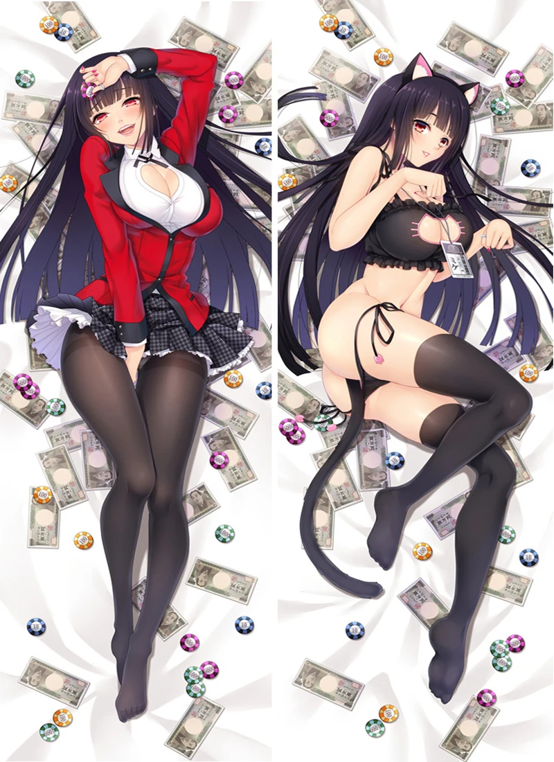 

Anime Kakegurui Compulsive Gambler Jabami Yumeko Momobami kirari Cosplay Meari Saotome Hugging Body Pillow Case