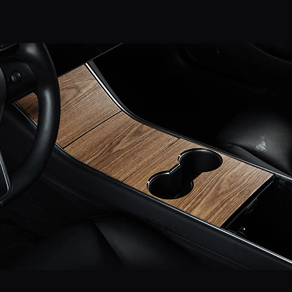 

Control Panel Sticker Trim Wood Grain PVC Accessories Auto Interior Protector