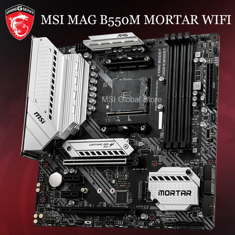 Kaufen Buchse AM4 MSI MAG B550M MÖRTEL WIFI Motherboard 128GB DDR4 PCI-E 4,0 PCI-E 3,0 M.2 SATA III HDMI Overlocking B550 Placa-Mãe Neue
