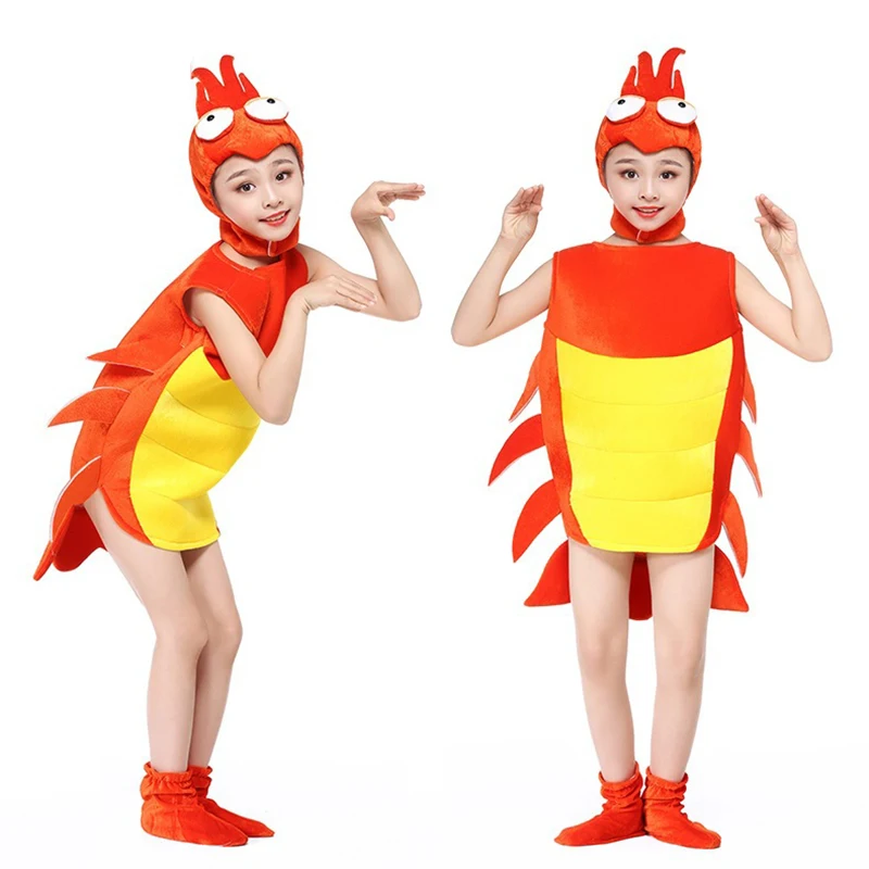 Детский костюм краба в виде животного для вечеринки на Хэллоуин одежда мальчиков