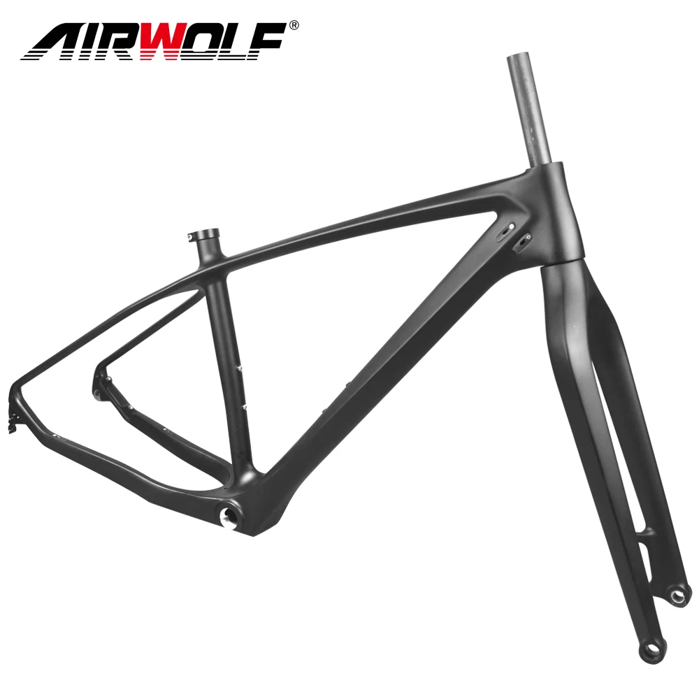 AIRWOLF 26er углеродная Толстая рама с рамой вилки через ось 197*12 мм 150*15 T800 углеродное