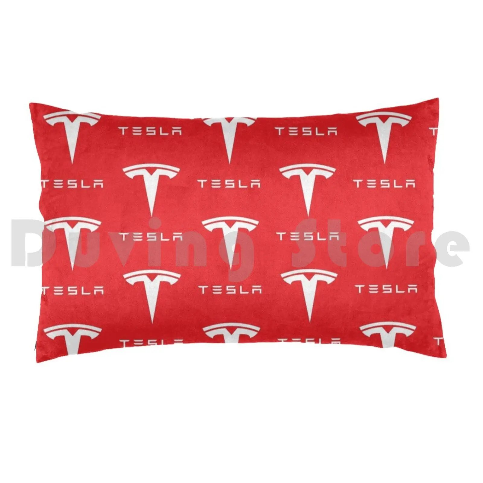 Подушка Tesla рабочая деталь напечатанная 50x75 логотип модель 3 Космический арбуз