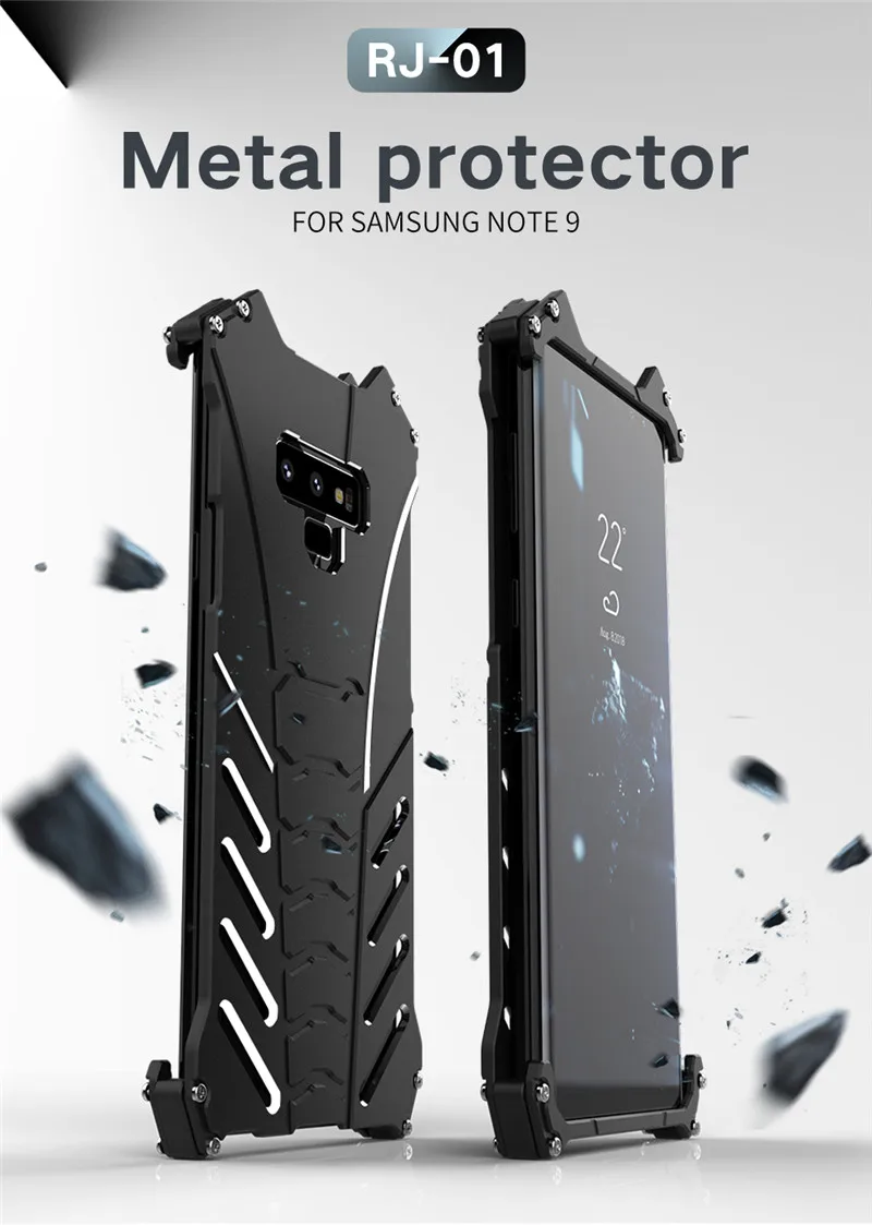 Batman Shockproof Aluminum Case For Samsung Galaxy Note 9 10 8 FE S10 Plus S10E Cover Metal Bumper Frame Case Cover Shell Fundas