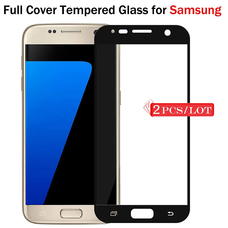 2 шт. закаленное стекло для Samsung Galaxy S7 S6 S5 защита экрана на SamsungS7 sansung S 7 6 5 полное