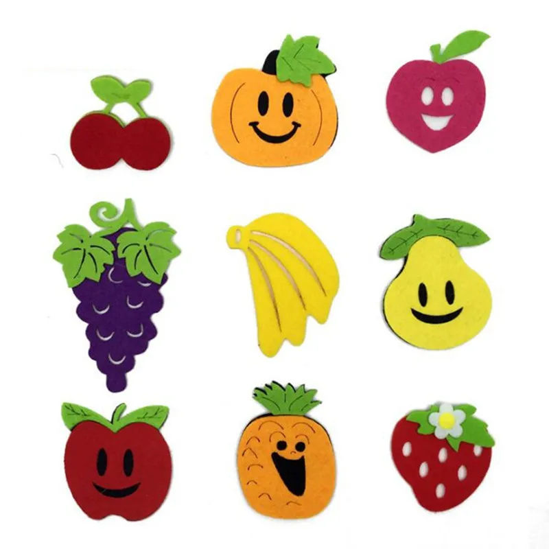 Войлочная ткань для вырезания фруктов 5 шт. Нетканая войлочная аппликация шитья