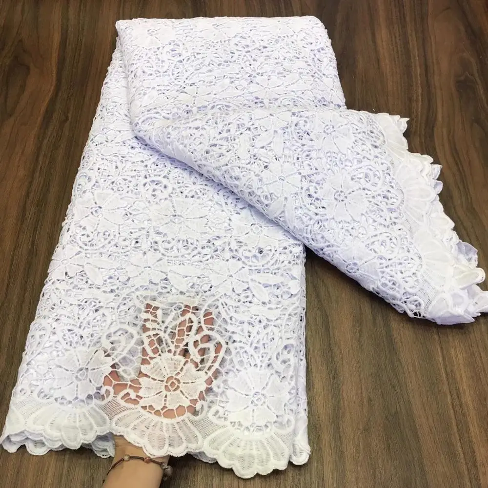 

Soso African Water Soluble Lace Fabric 2020 High Quality Lace Nigerian Guipure Lace Fabrics French Cord Lace For Wedding