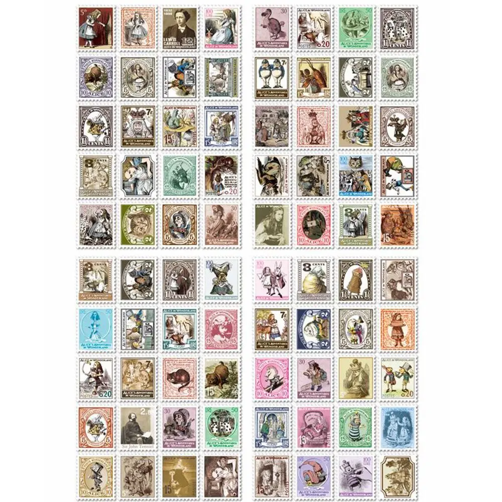 80 штук (4 листа) DIY винтажные Ретро наклейки штамп планировщика Лондон Париж принц