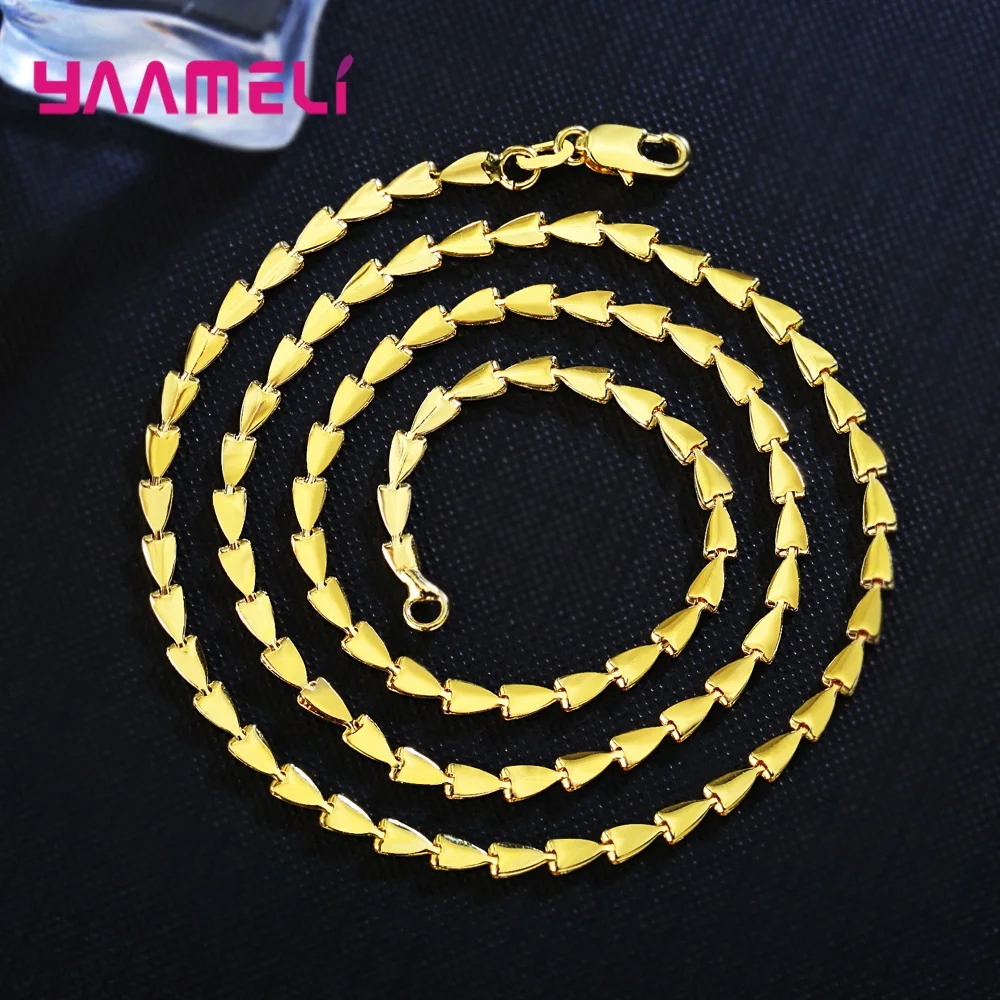 Factory Price Women Men Necklace Jewelry Yellow Gold Filled Link Chain with Strong Flexible Lobster Clasps 16-20-22-24 Inch