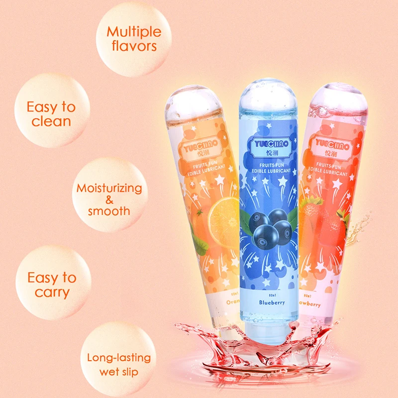 Лубрикант с фруктовым ароматом 80 мл интимная смазка Водорастворимая съедобная