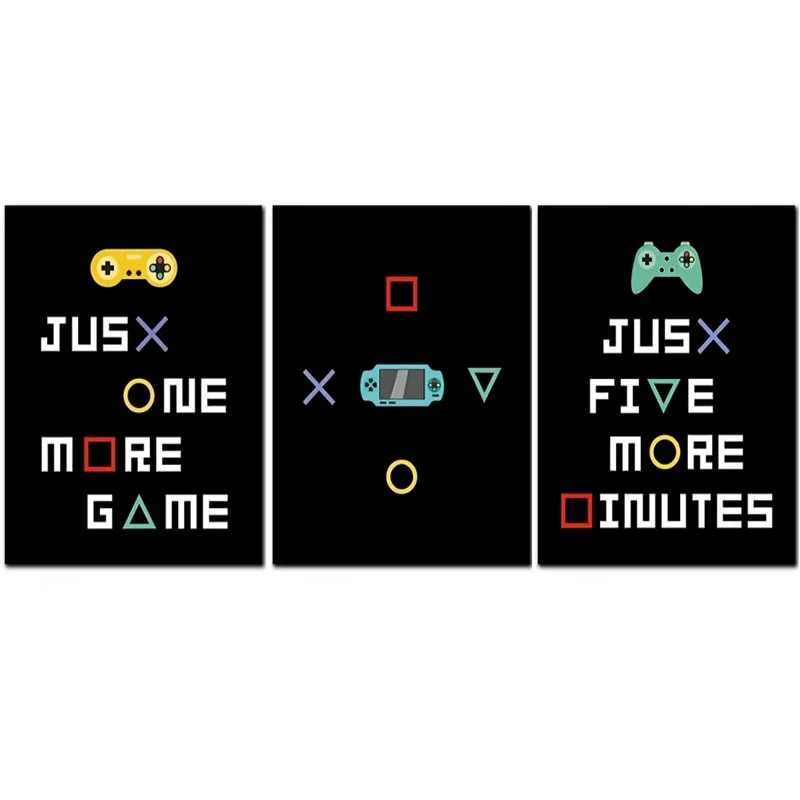 Игровой настенный постер всего за 5 минут Картина на холсте без рамки для детской