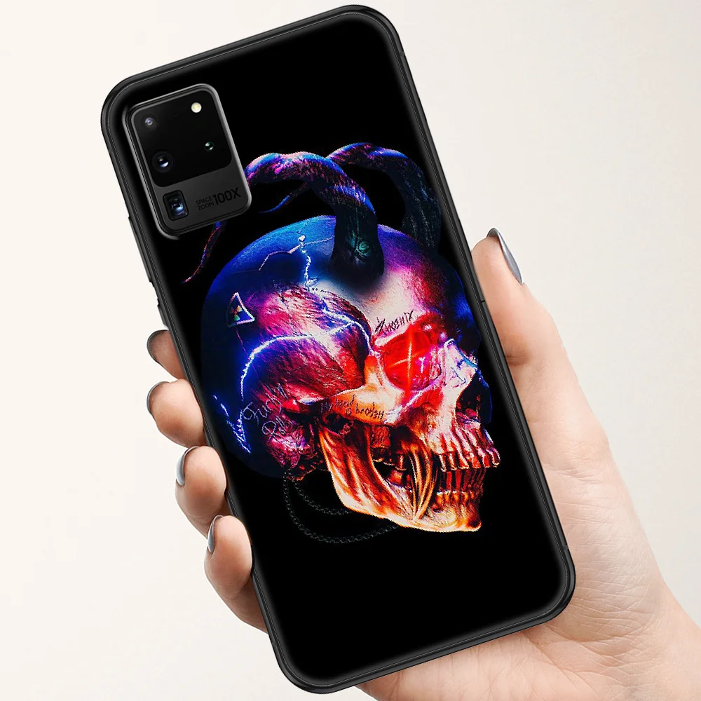 Чехол для телефона с шестиугольным рисунком Дьявола Сатаны для Samsung Galaxy Note 4/8/9/10/20 S8/S9/S10/S10E/S20 Plus UITRA Ultra черный.