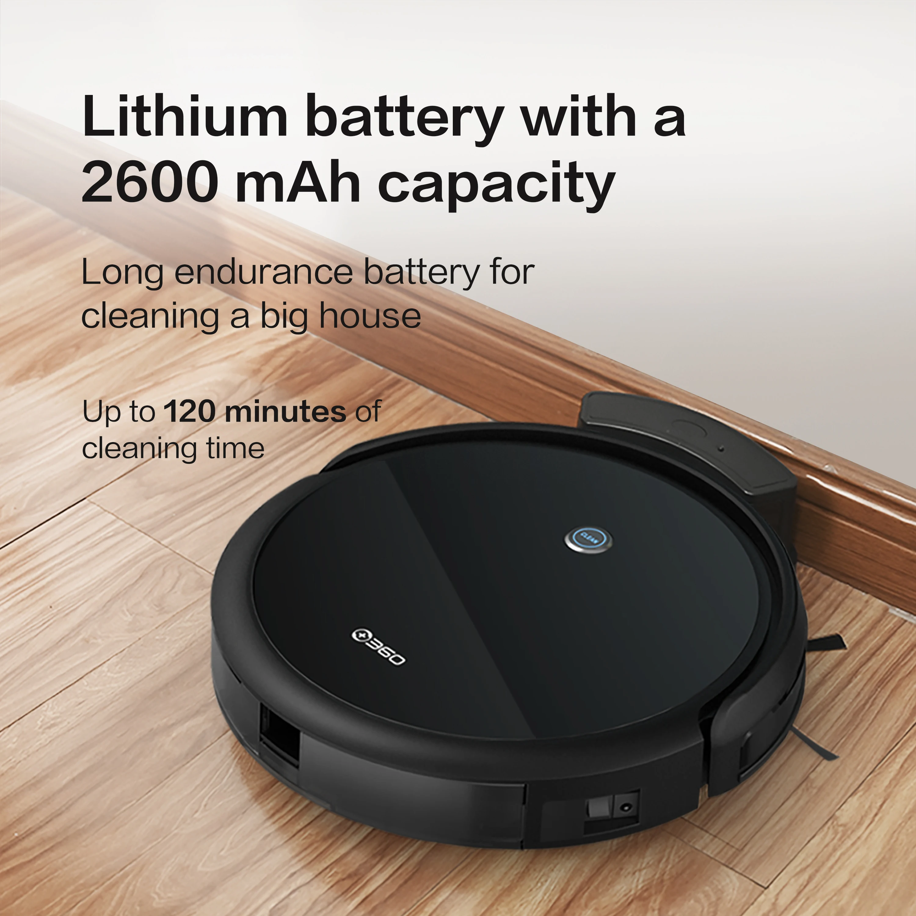 

360 Robot Vacuum Cleaner C50 Cordless Cleaner Sweeping +Mopping 26kPa Lithium battery Front collision Radar LDS Wall guiding