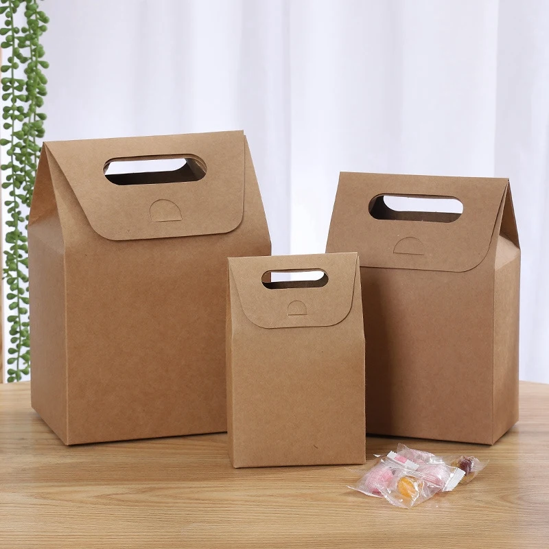 

Подарочные коробки из крафт-бумаги, 50 шт. подарочных конфет для рождевечерние, упаковочный пакет