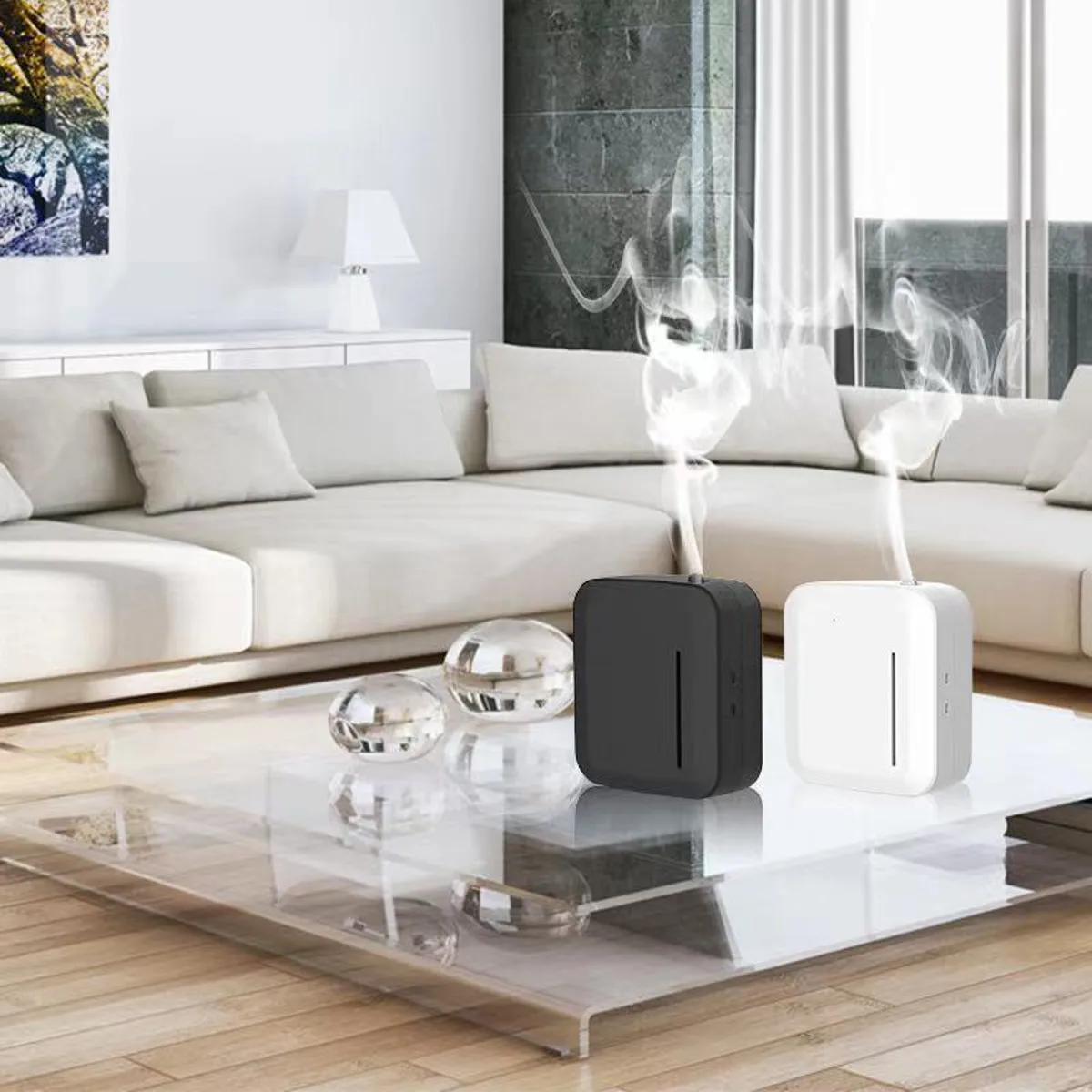 

Lntelligent Aroma Fragrance Machine 300m3 Scent Unit Essential Oil Aroma Diffuser 150ml Timer APP Control for Home Hotel Office