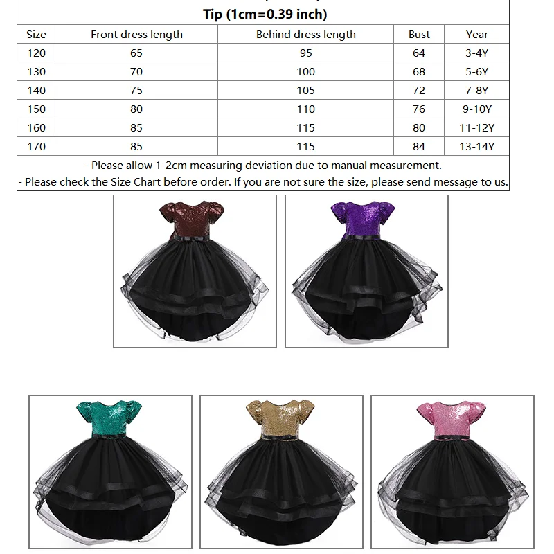 

Children Party Wedding Formal Dress Elegant Sequins Dresses Kids Princess Autumn Girls Sequined Toddler Girl TeenCosplay Dress