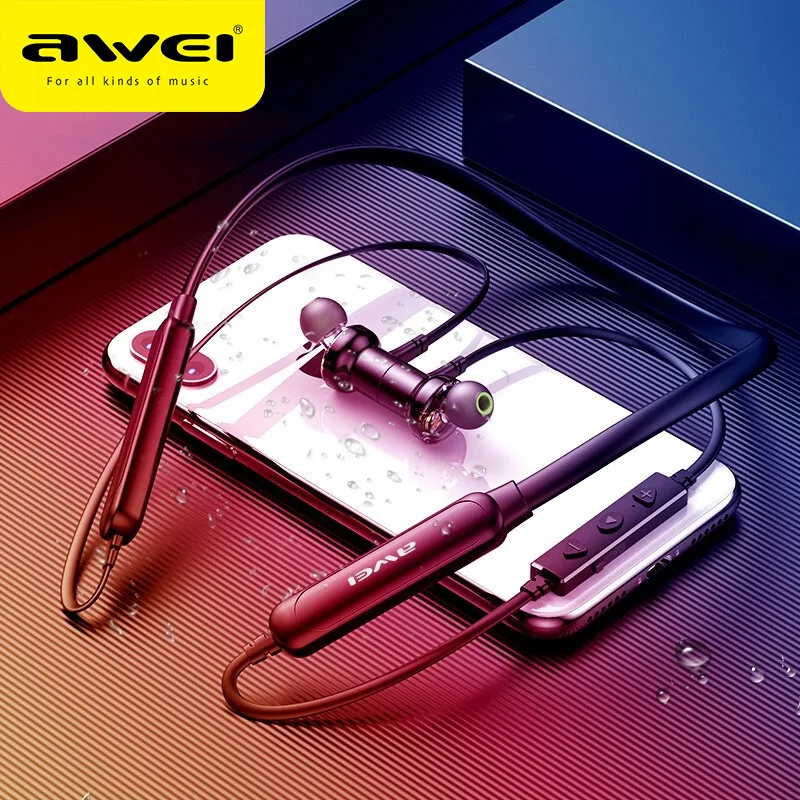 Беспроводные наушники вкладыши AWEI G20BLS/G20BL/G30BL спортивные Hi Fi с двойным драйвером и