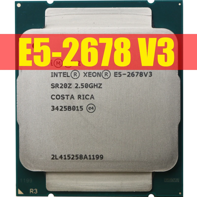 Комплект материнской платы X99 D3 с Xeon E5 2678 V3 LGA2011-3 CPU 2 шт. X 32 ГБ = 64 1600 МГц DDR3 REG ECC emory