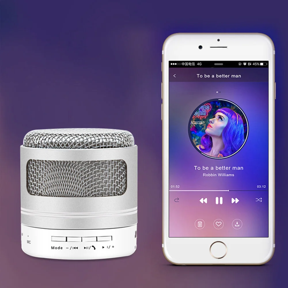 Мини Bluetooth динамик матовый открытый портативный светодиодный музыкальный плеер
