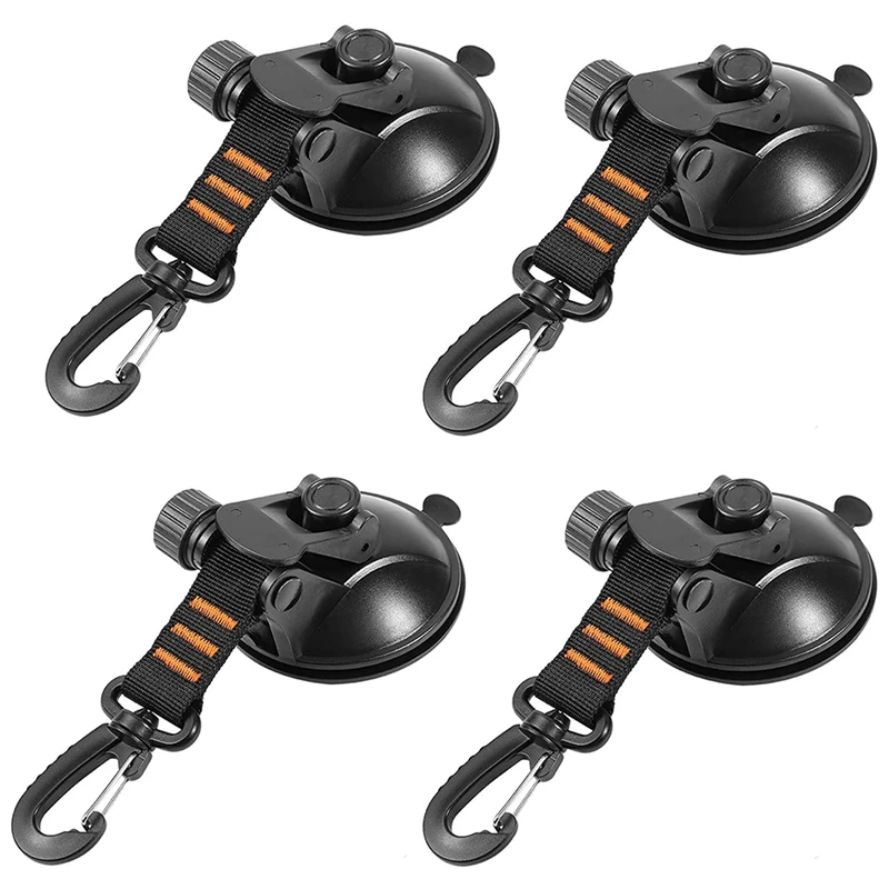

Heavy-Duty Suction Cup Anchor with Securing Hook Tie Down, Camping Tarp Accessory for Car Side Awning Boat Camping Tarp