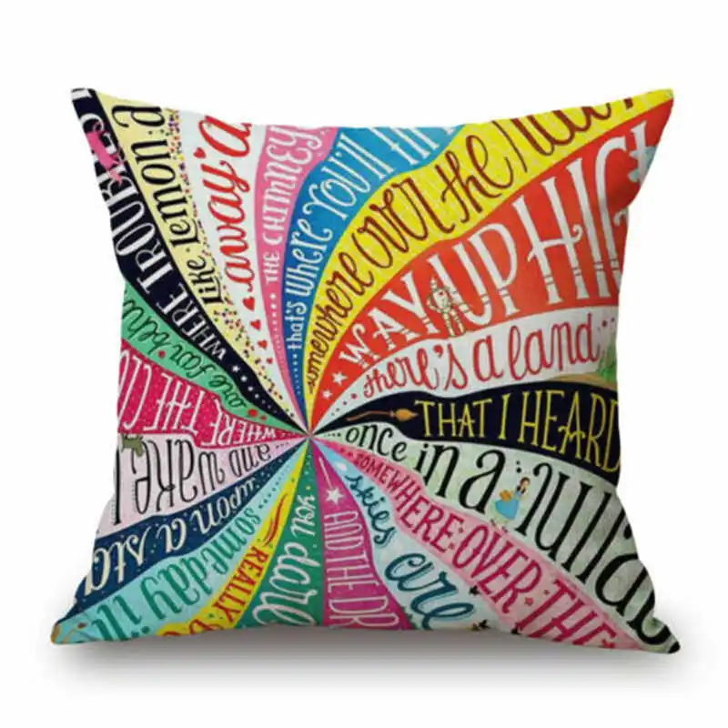 

45*45 Pillow Decor Cushion Throw Cover Sofa Home Comfortable Case Cotton Linen