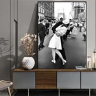 Классические винтажные фотографии поцелуй века плакаты и принты на холсте картина на стену картина для гостиной домашний декор