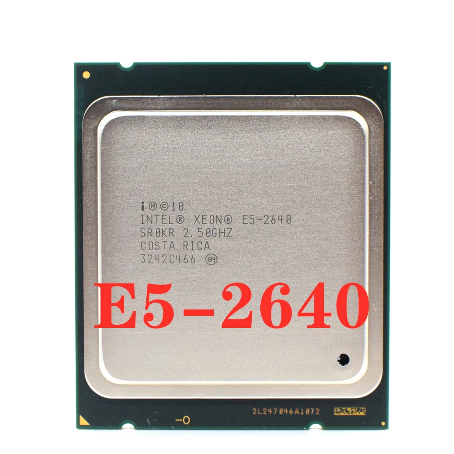 Б/у серверный процессор Intel Xeon 6 ядер 15 Мб кэш памяти 2 5 ГГц 95 Вт LGA 2011 E5 2640 2650 2660 ЦП